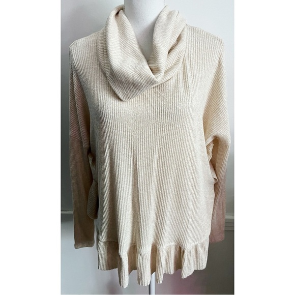 Postmark • Orley Cozy Cream/Gold Cowl Neck Sweater - Picture 2 of 7